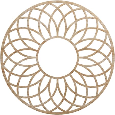 Ekena Millwork Cannes Wood Fretwork Pierced Ceiling Medallion, Red Oak, 40"OD x 13 5/8"ID x 1/4"T CMWP40X40X0250CNRO